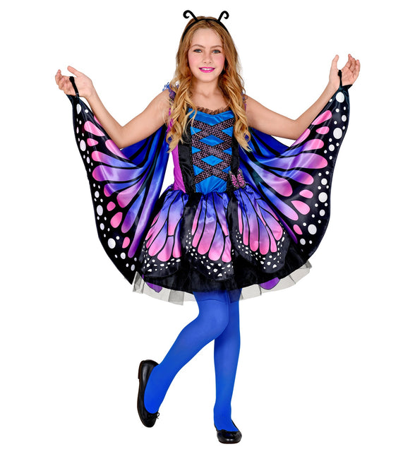 Widmann SRL Vlinder kostuum kinderen blauw paars