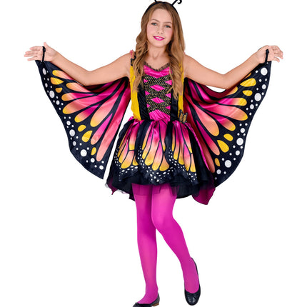 Widmann SRL Vlinder kostuum rose goud