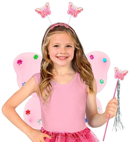 Widmann SRL Vlinder set roze Gijs