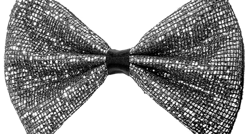 Widmann SRL Vlinderdas glitter Sheldon zilver