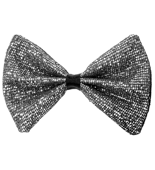 Widmann SRL Vlinderdas glitter Sheldon zilver