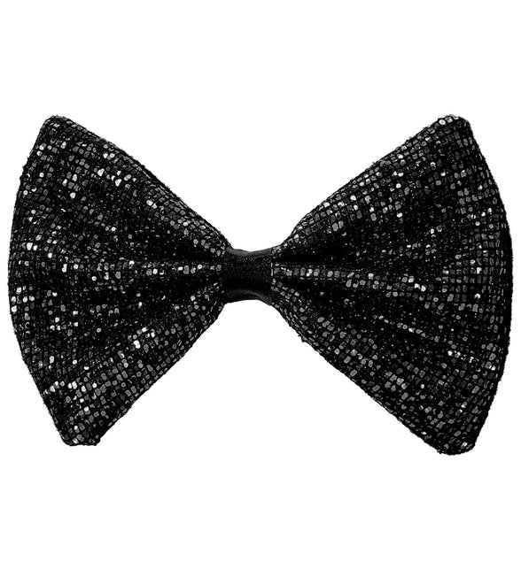 Widmann SRL Vlinderdas glitter Sheldon zwart