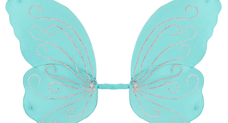 Widmann SRL Vlindervleugels glitter blauw