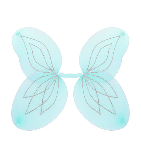 Widmann SRL Vlindervleugels glitter blauw kinderen