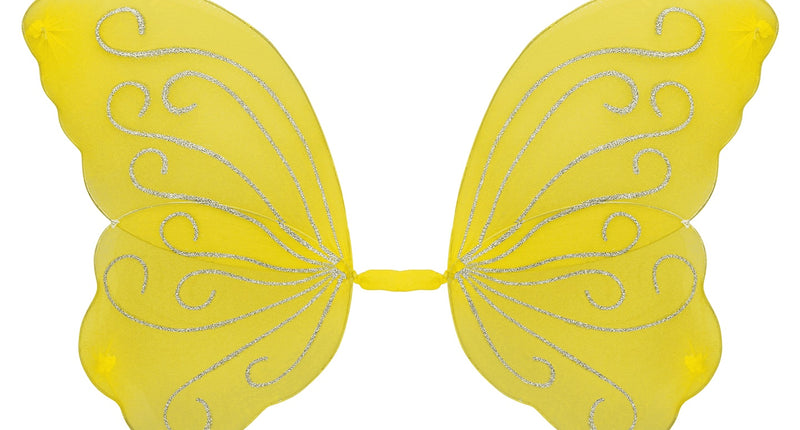 Widmann SRL Vlindervleugels glitter geel