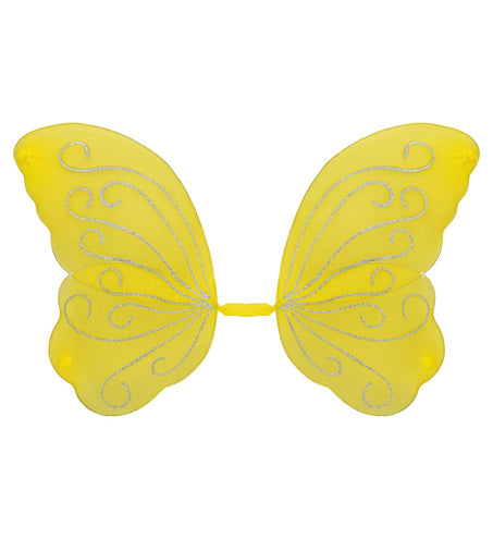 Widmann SRL Vlindervleugels glitter geel