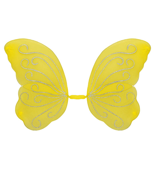 Widmann SRL Vlindervleugels glitter geel
