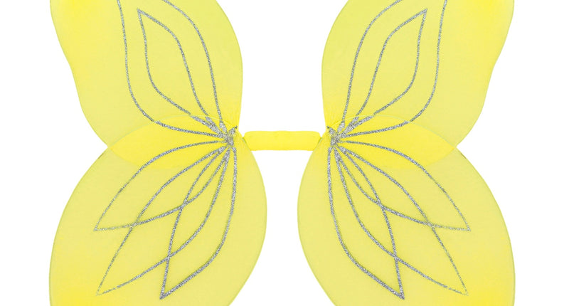 Widmann SRL Vlindervleugels glitter geel kinderen