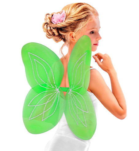 Widmann SRL Vlindervleugels glitter groen kinderen