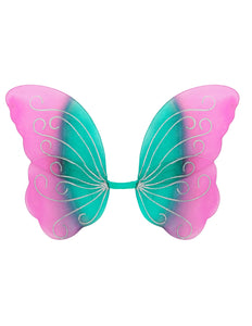 Widmann SRL Vlindervleugels glitter roze/groen
