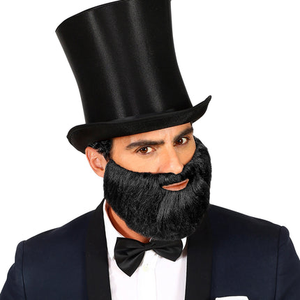 Widmann SRL Volle baard met snor in zwart