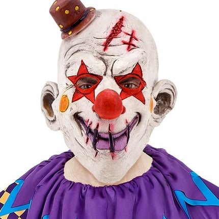 Widmann SRL Volledig masker killer clown met hoed Nora
