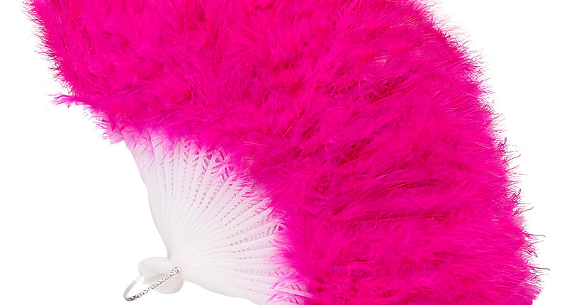 Widmann SRL Waaier roze met veren