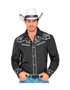 Widmann SRL Western cowboy shirt zwart Ringo