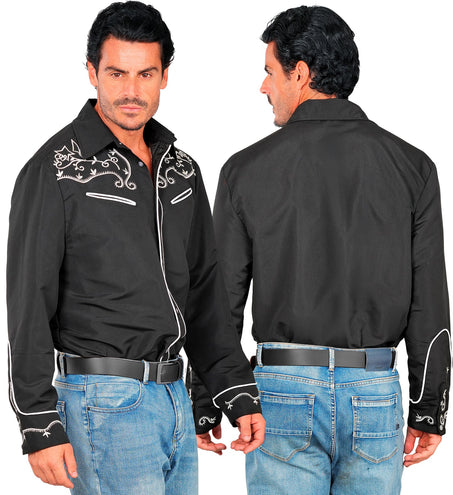 Widmann SRL Western cowboy shirt zwart Ringo