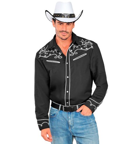 Widmann SRL Western cowboy shirt zwart Ringo