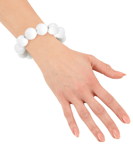 Widmann SRL Witte armband met kralen