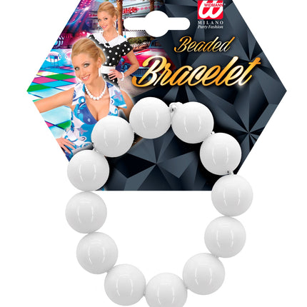 Widmann SRL Witte armband met kralen