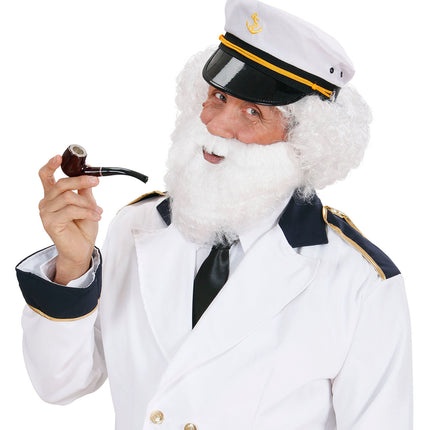 Widmann SRL Witte baard met snor kerstman