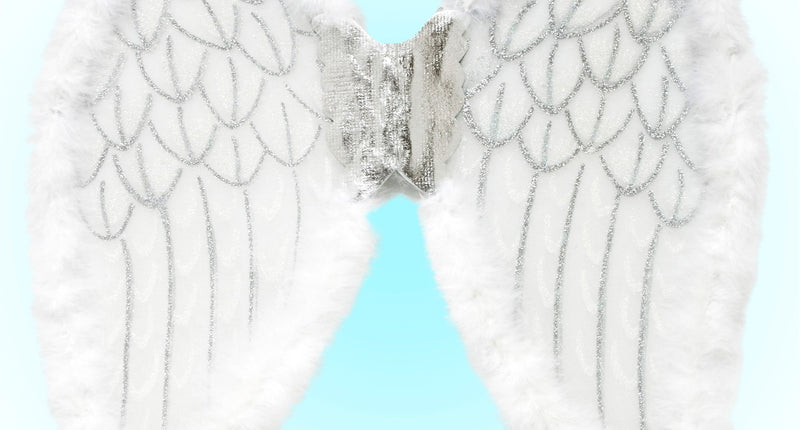 Widmann SRL Witte engel vleugels met marabou