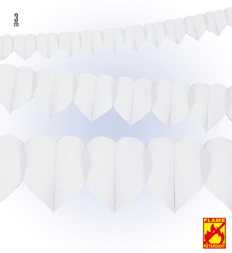 Widmann SRL Witte hartjes slinger voor een party