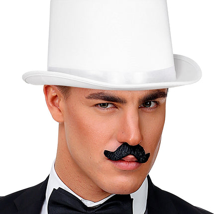 Widmann SRL Witte hoge hoed met band
