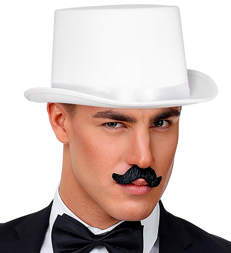 Widmann SRL Witte hoge hoed met band