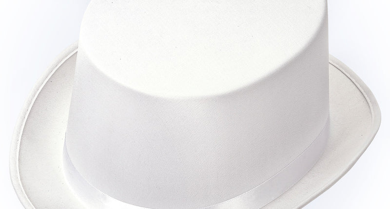 Widmann SRL Witte hoge hoed met band