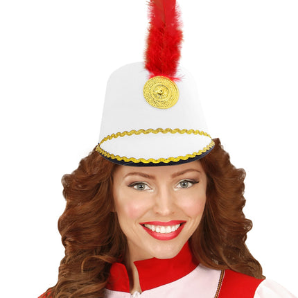 Widmann SRL Witte majorette hoed kind