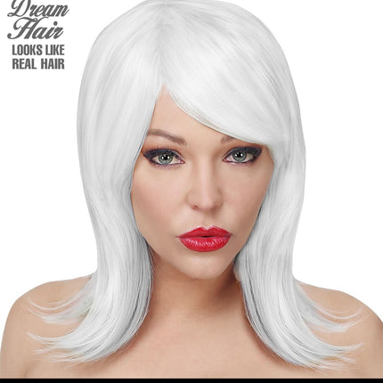 Widmann SRL Witte pruik halflang haar Cosplay Noemi