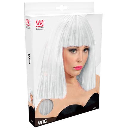 Widmann SRL Witte showgirl pruik
