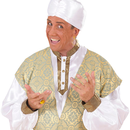 Widmann SRL Witte tulband satijn