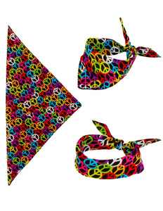 Widmann SRL Zakdoek Hippie bandana Peace