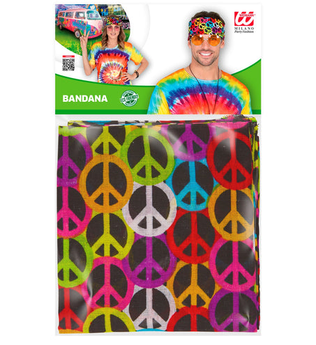 Widmann SRL Zakdoek Hippie bandana Peace