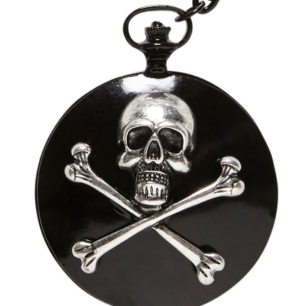 Widmann SRL Zakhorloge met ketting en doodskop