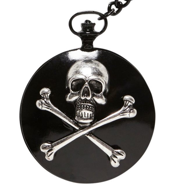 Widmann SRL Zakhorloge met ketting en doodskop