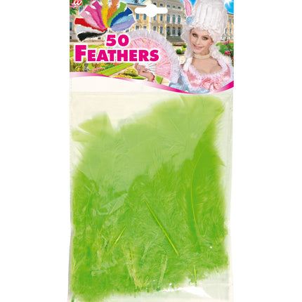 Widmann SRL Zakje Met 50 Veertjes Groen