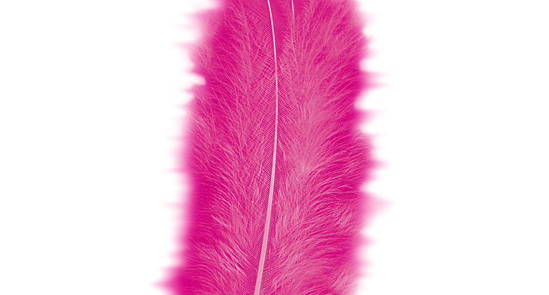 Widmann SRL zakje met 50 veertjes roze / magenta