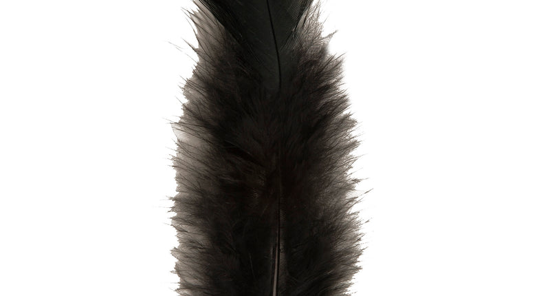 Widmann SRL zakje met 50 veertjes zwart