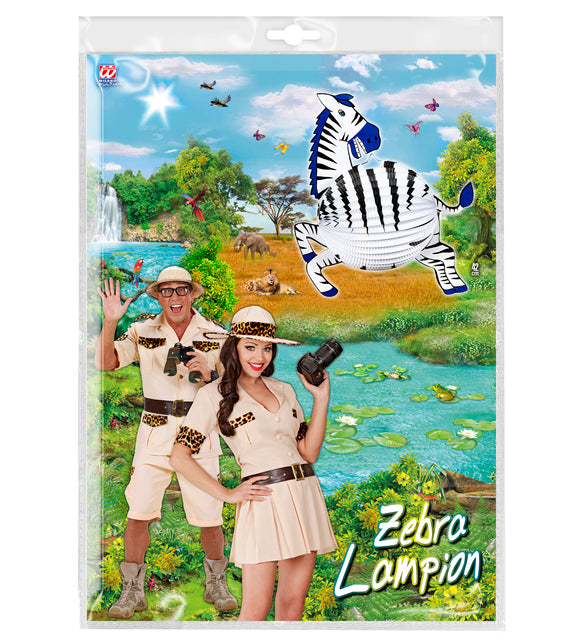 Widmann SRL Zebra lampion decoratie