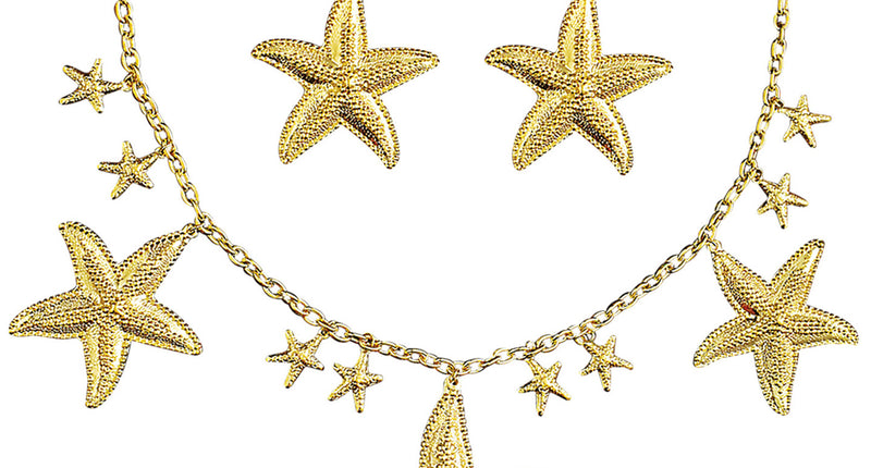 Widmann SRL Zeemeermin ketting en oorbellen