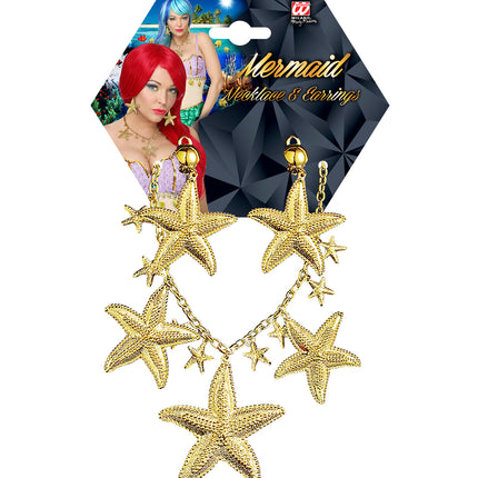 Widmann SRL Zeemeermin ketting en oorbellen