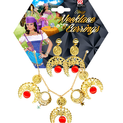 Widmann SRL Zigeunerin halsketting en oorbellen