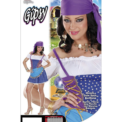 Widmann SRL Zigeunerin jurk Licht Blauw