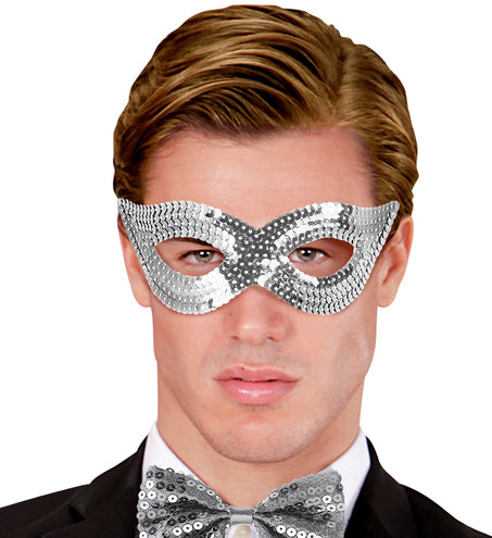 Widmann SRL Zilver oogmasker pailletten