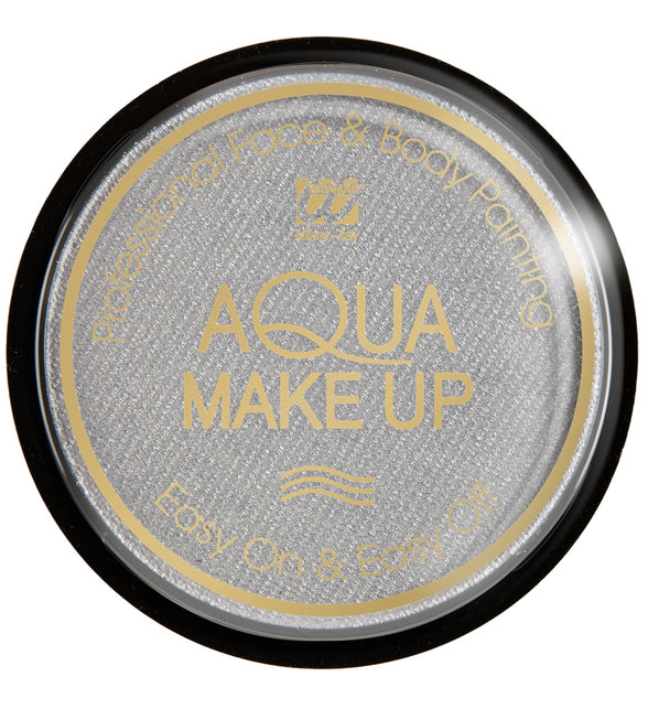 Widmann SRL Zilveren schmink aqua metallic