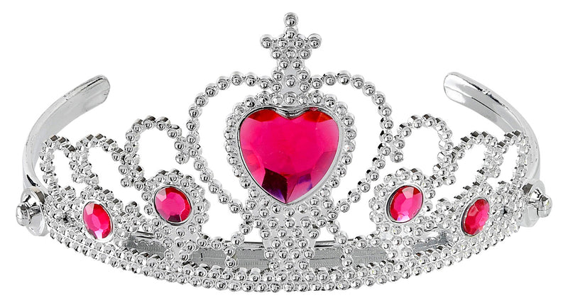 Widmann SRL Zilveren tiara met roze steentjes