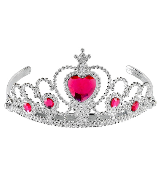 Widmann SRL Zilveren tiara met roze steentjes