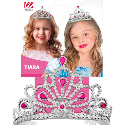 Widmann SRL Zilveren tiara met steentjes Rina