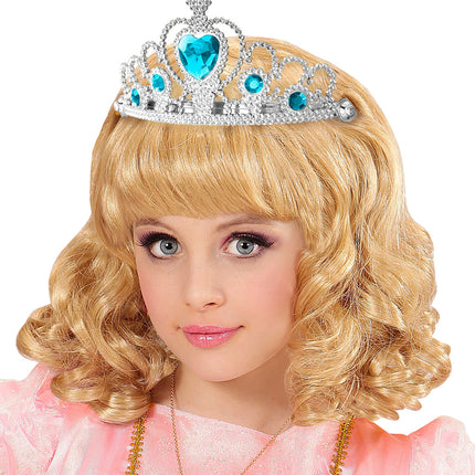 Widmann SRL Zilveren tiara met turquoise steentjes